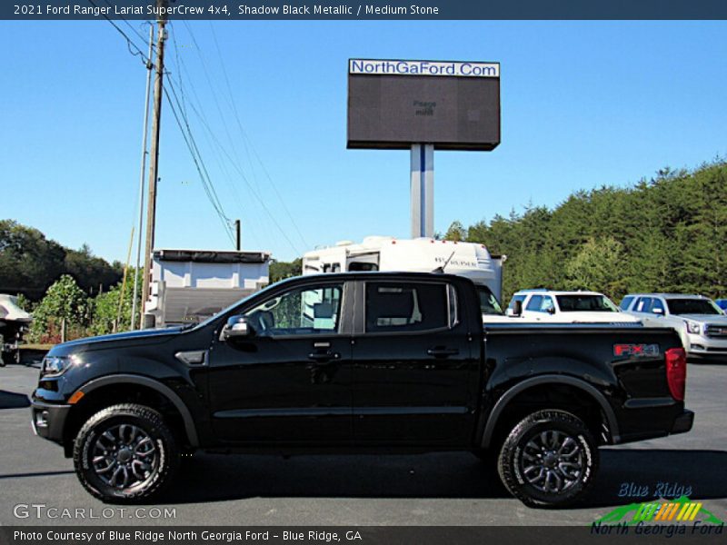 Shadow Black Metallic / Medium Stone 2021 Ford Ranger Lariat SuperCrew 4x4