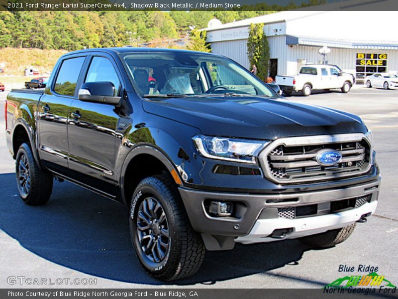 Shadow Black Metallic / Medium Stone 2021 Ford Ranger Lariat SuperCrew 4x4