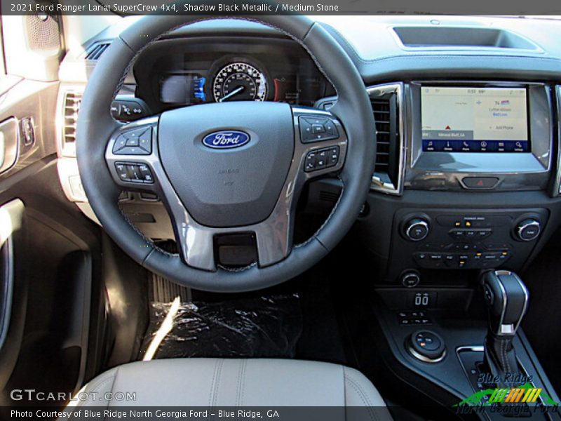 Shadow Black Metallic / Medium Stone 2021 Ford Ranger Lariat SuperCrew 4x4