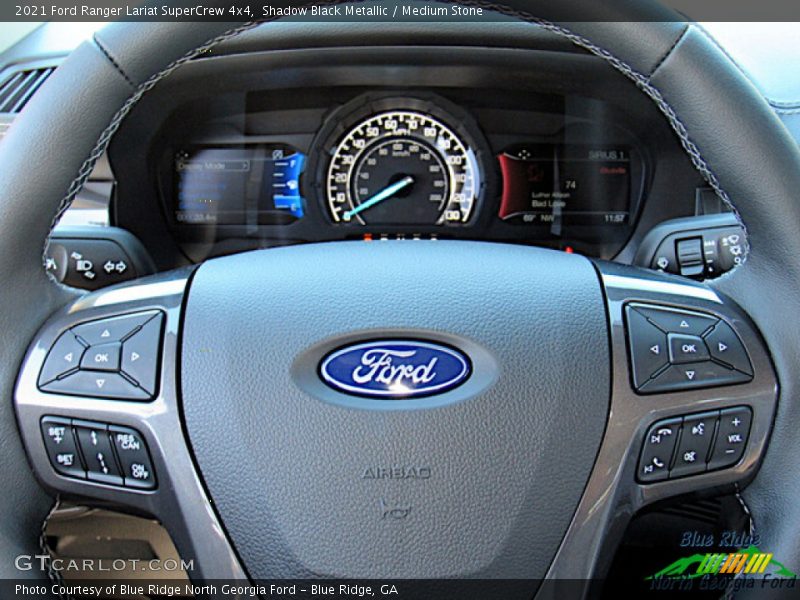 Shadow Black Metallic / Medium Stone 2021 Ford Ranger Lariat SuperCrew 4x4