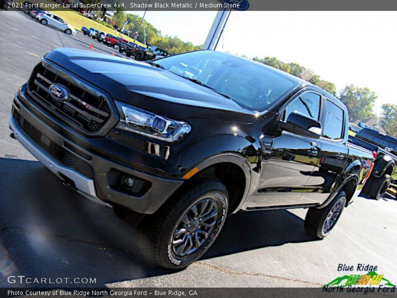 Shadow Black Metallic / Medium Stone 2021 Ford Ranger Lariat SuperCrew 4x4