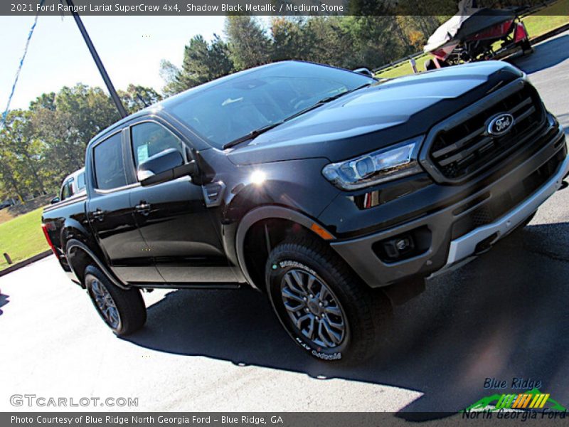 Shadow Black Metallic / Medium Stone 2021 Ford Ranger Lariat SuperCrew 4x4