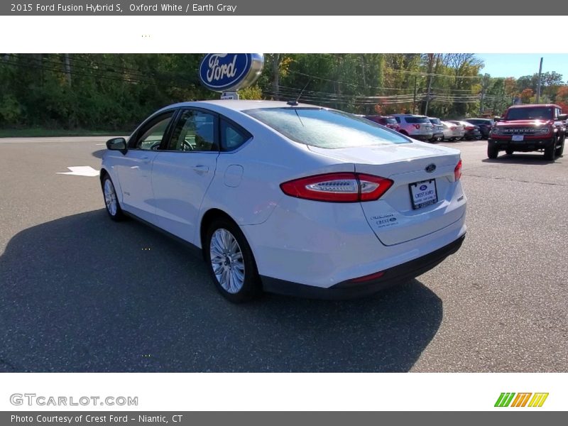 Oxford White / Earth Gray 2015 Ford Fusion Hybrid S