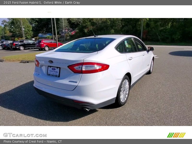 Oxford White / Earth Gray 2015 Ford Fusion Hybrid S