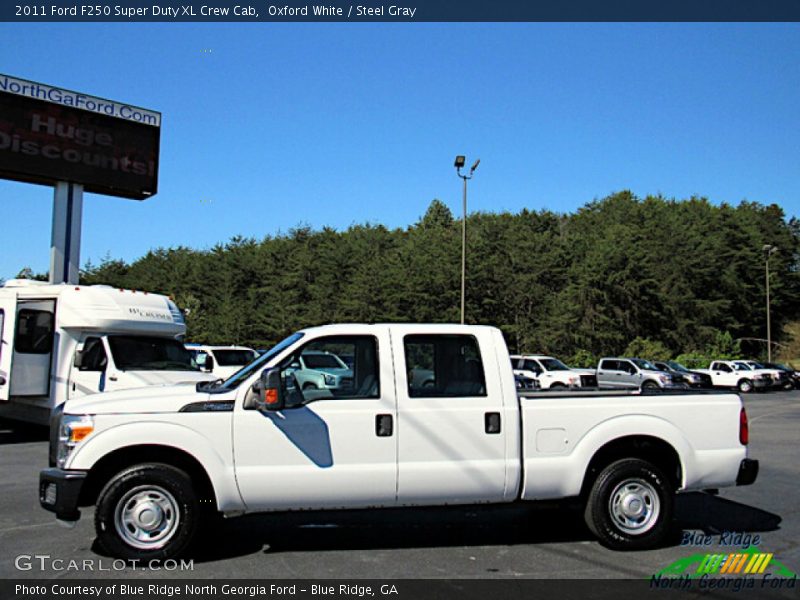 Oxford White / Steel Gray 2011 Ford F250 Super Duty XL Crew Cab
