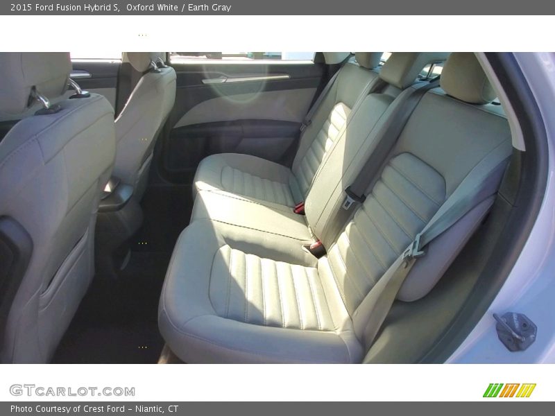 Oxford White / Earth Gray 2015 Ford Fusion Hybrid S