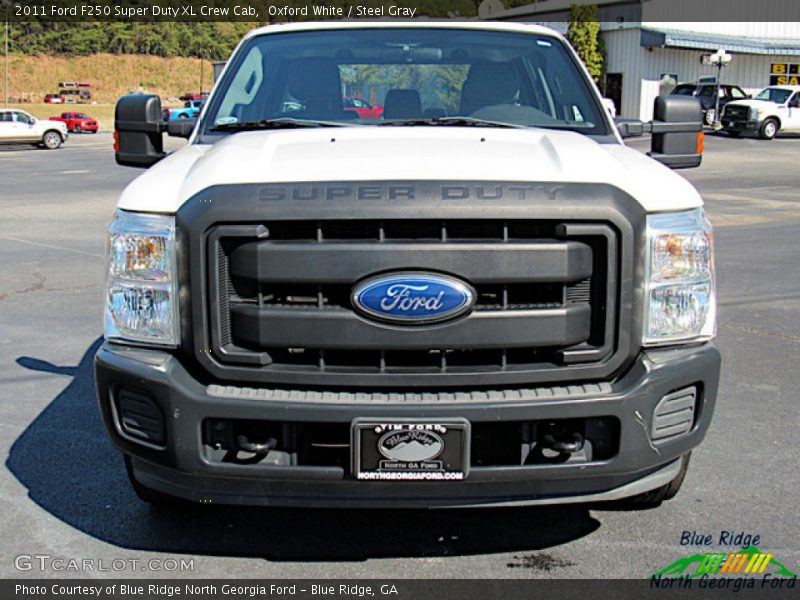 Oxford White / Steel Gray 2011 Ford F250 Super Duty XL Crew Cab