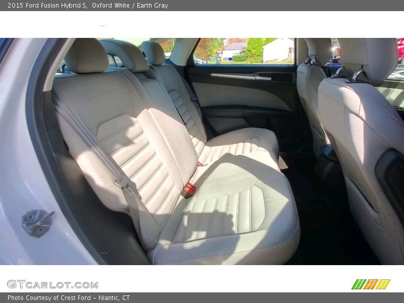 Oxford White / Earth Gray 2015 Ford Fusion Hybrid S