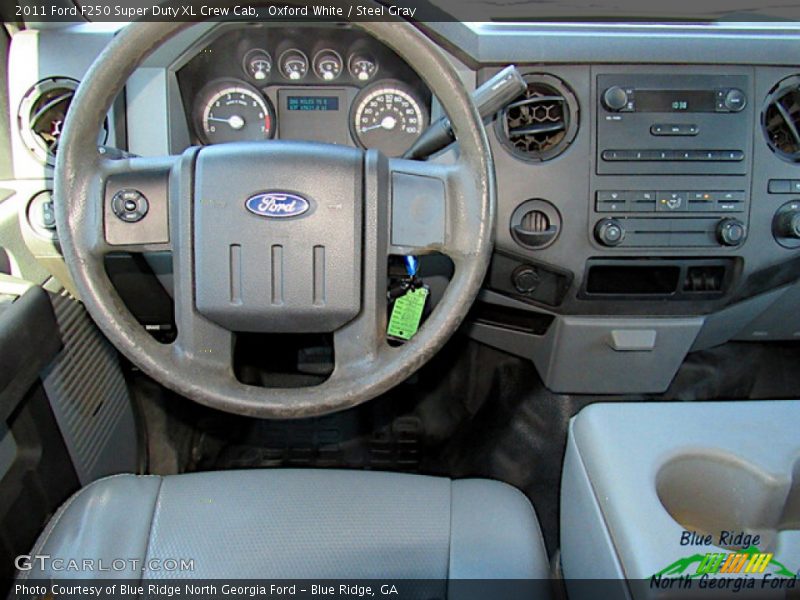 Oxford White / Steel Gray 2011 Ford F250 Super Duty XL Crew Cab