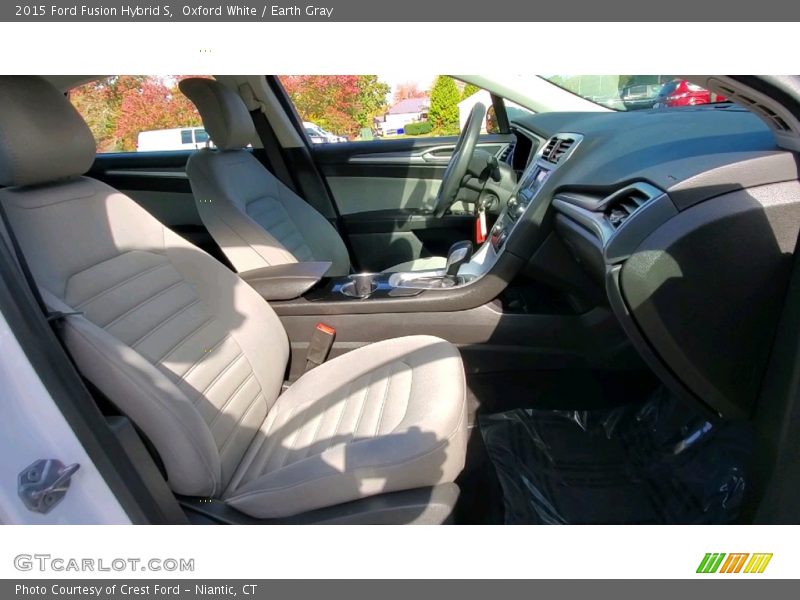Oxford White / Earth Gray 2015 Ford Fusion Hybrid S