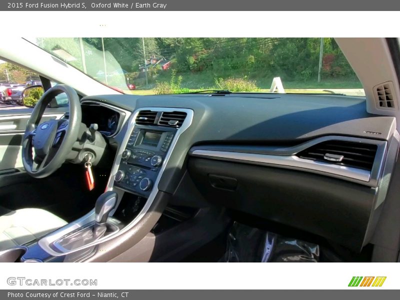 Oxford White / Earth Gray 2015 Ford Fusion Hybrid S