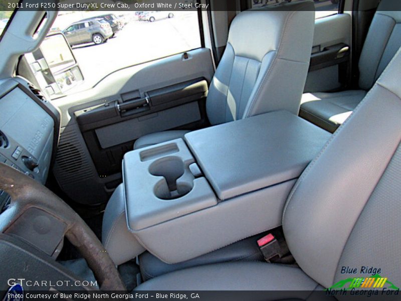 Oxford White / Steel Gray 2011 Ford F250 Super Duty XL Crew Cab
