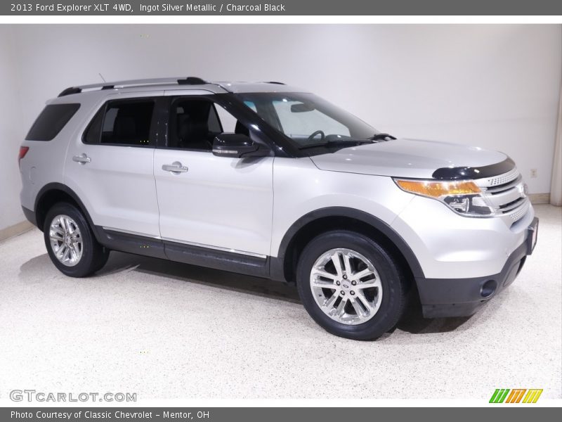 Ingot Silver Metallic / Charcoal Black 2013 Ford Explorer XLT 4WD