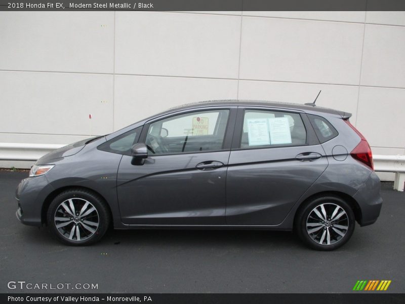 Modern Steel Metallic / Black 2018 Honda Fit EX