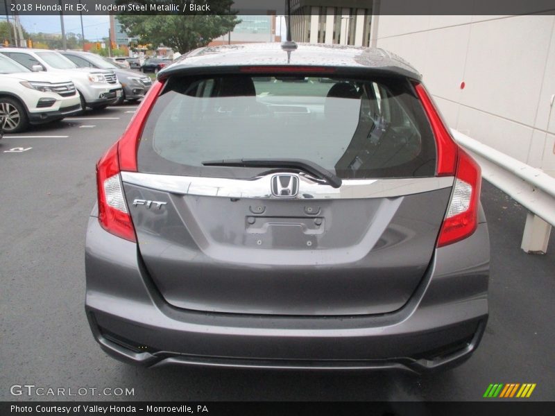 Modern Steel Metallic / Black 2018 Honda Fit EX