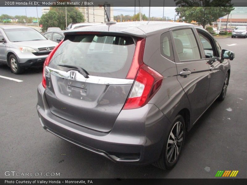 Modern Steel Metallic / Black 2018 Honda Fit EX