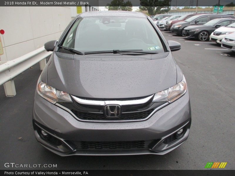 Modern Steel Metallic / Black 2018 Honda Fit EX