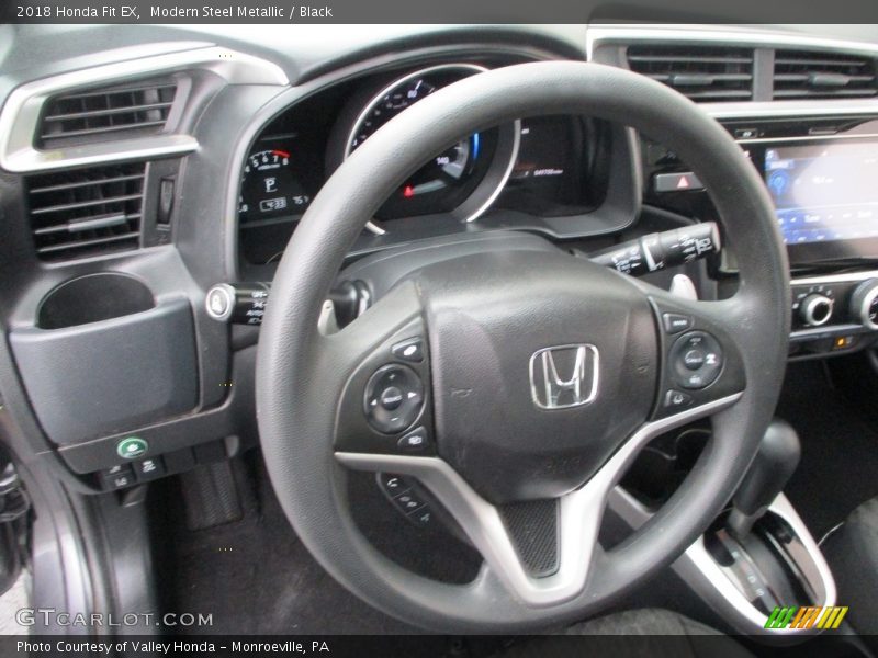 Modern Steel Metallic / Black 2018 Honda Fit EX