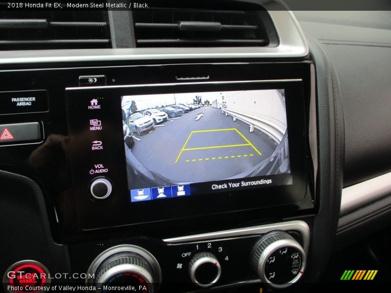 Modern Steel Metallic / Black 2018 Honda Fit EX