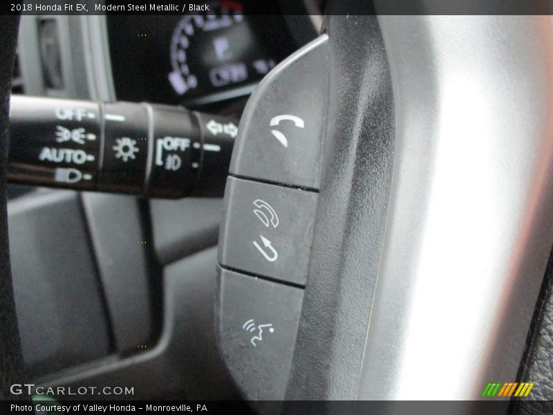 Modern Steel Metallic / Black 2018 Honda Fit EX
