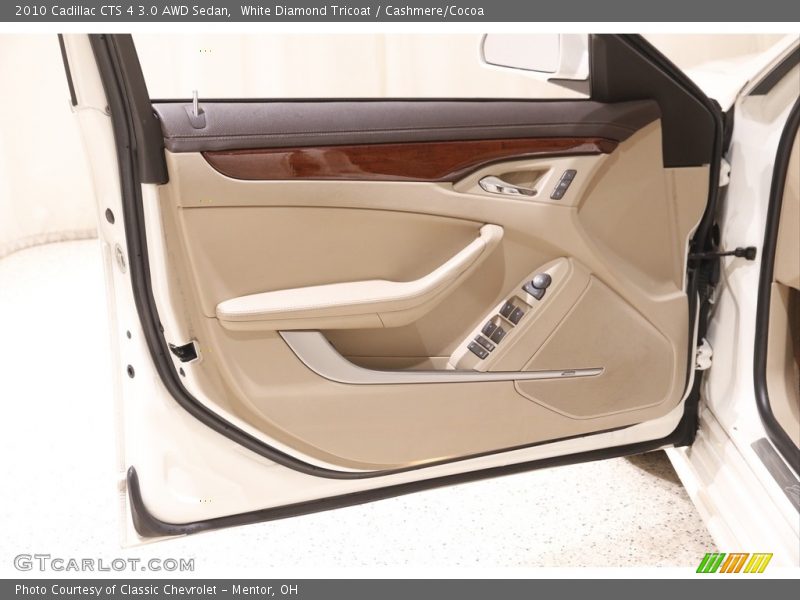 White Diamond Tricoat / Cashmere/Cocoa 2010 Cadillac CTS 4 3.0 AWD Sedan