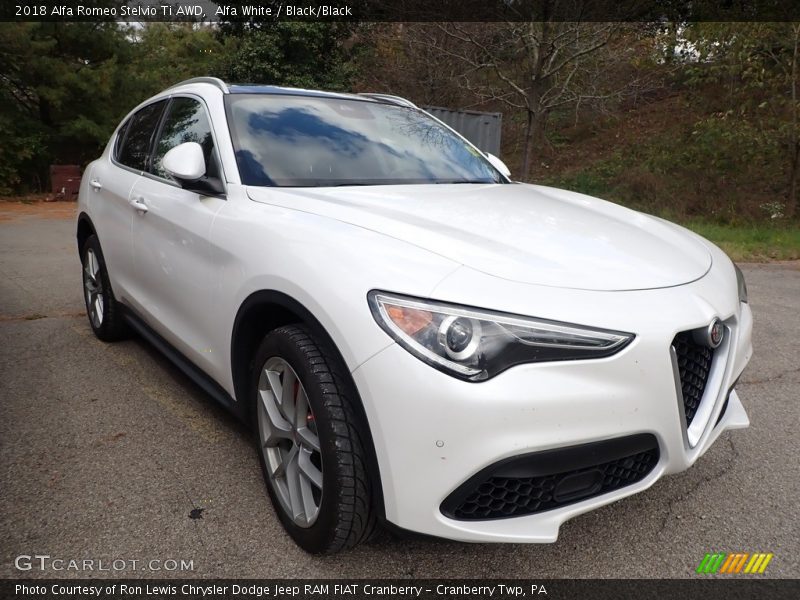 Alfa White / Black/Black 2018 Alfa Romeo Stelvio Ti AWD
