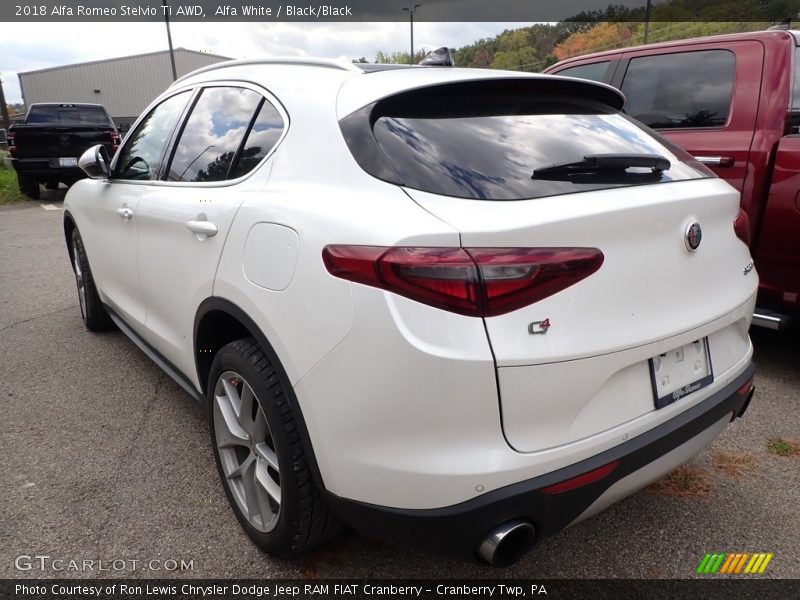 Alfa White / Black/Black 2018 Alfa Romeo Stelvio Ti AWD