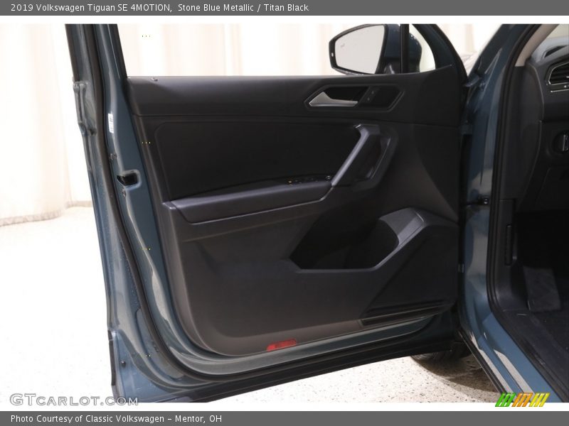 Stone Blue Metallic / Titan Black 2019 Volkswagen Tiguan SE 4MOTION