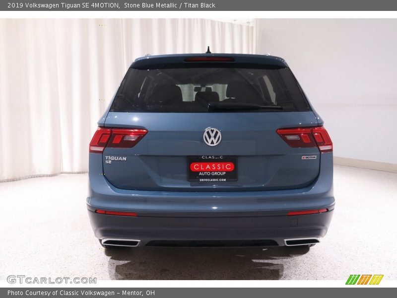 Stone Blue Metallic / Titan Black 2019 Volkswagen Tiguan SE 4MOTION