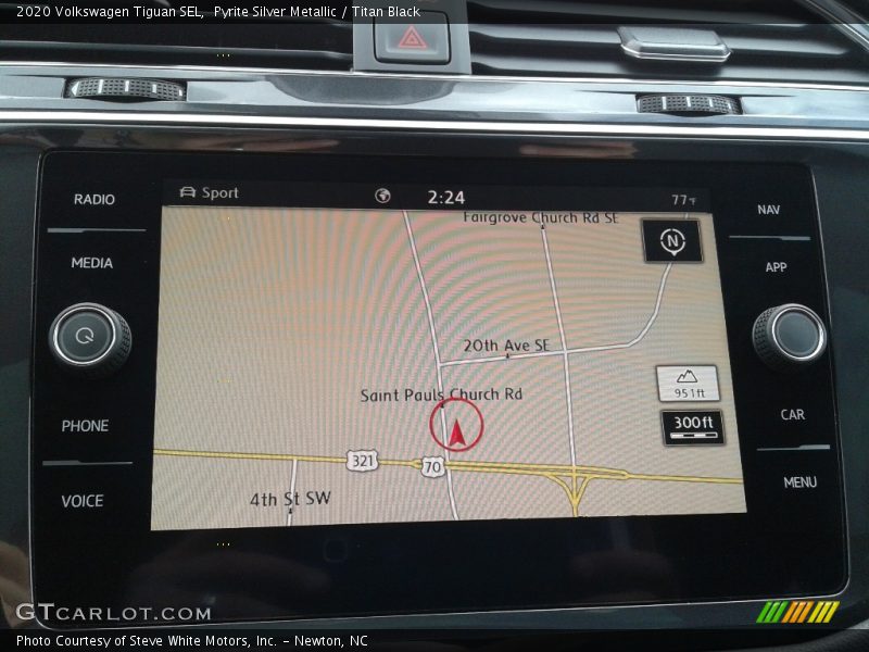Navigation of 2020 Tiguan SEL