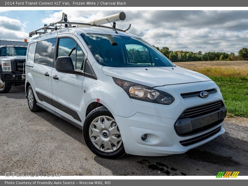 Frozen White / Charcoal Black 2014 Ford Transit Connect XLT Van