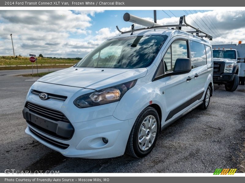 Frozen White / Charcoal Black 2014 Ford Transit Connect XLT Van
