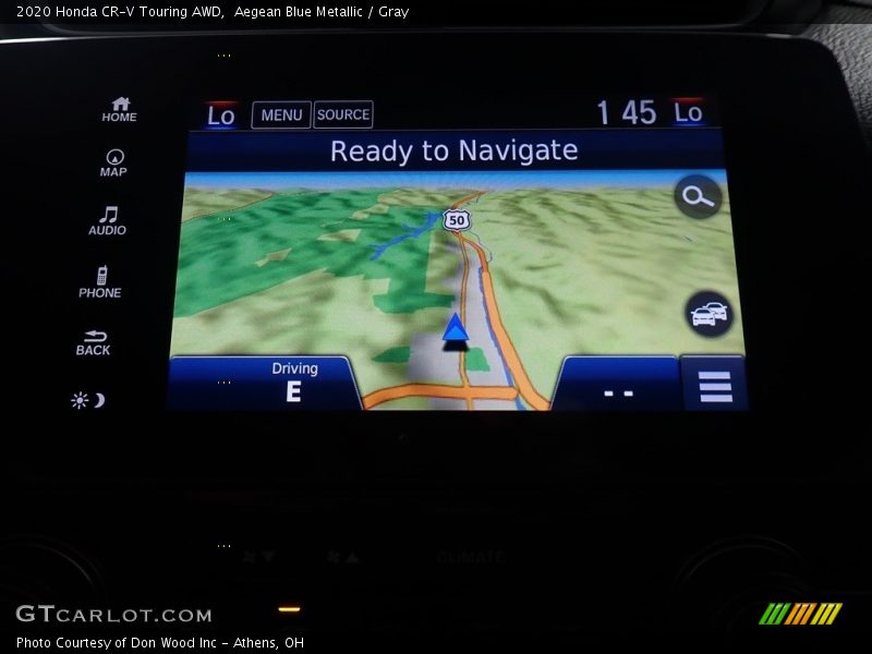 Aegean Blue Metallic / Gray 2020 Honda CR-V Touring AWD