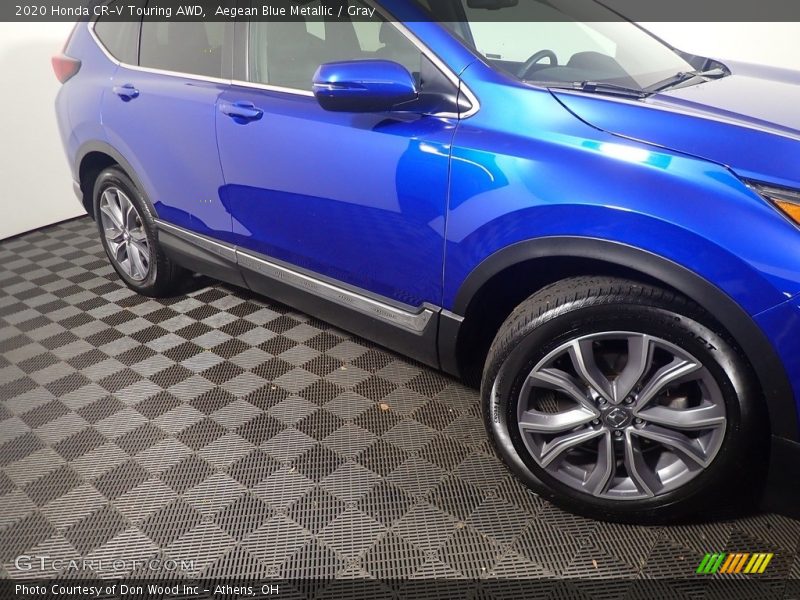 Aegean Blue Metallic / Gray 2020 Honda CR-V Touring AWD