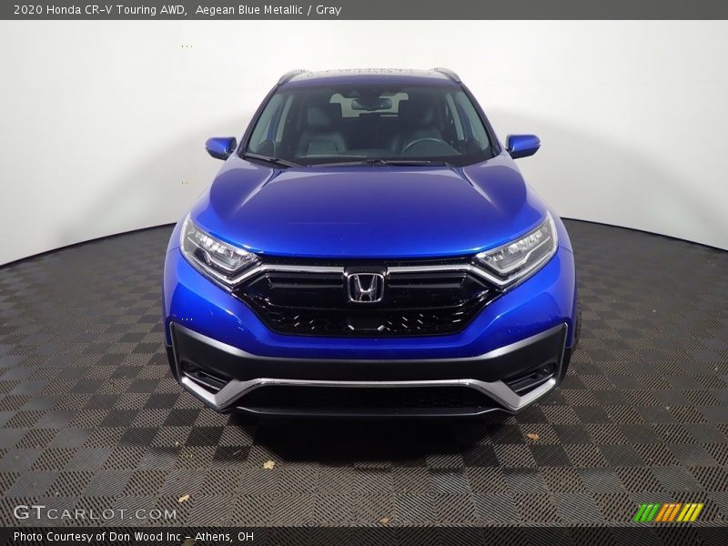 Aegean Blue Metallic / Gray 2020 Honda CR-V Touring AWD