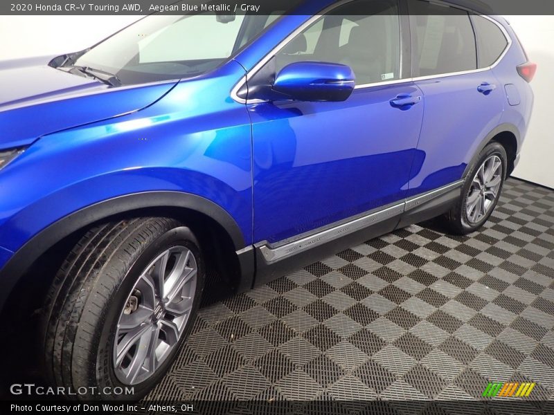 Aegean Blue Metallic / Gray 2020 Honda CR-V Touring AWD