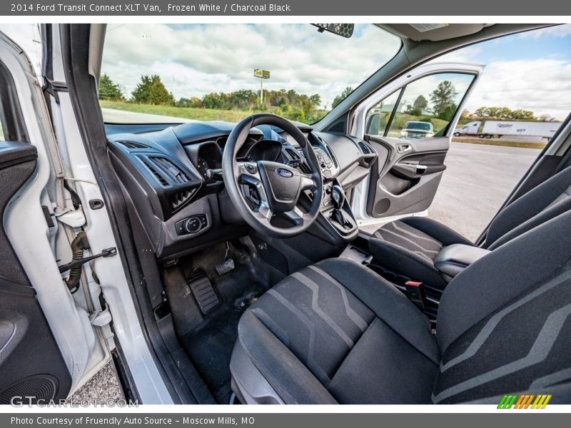 Frozen White / Charcoal Black 2014 Ford Transit Connect XLT Van