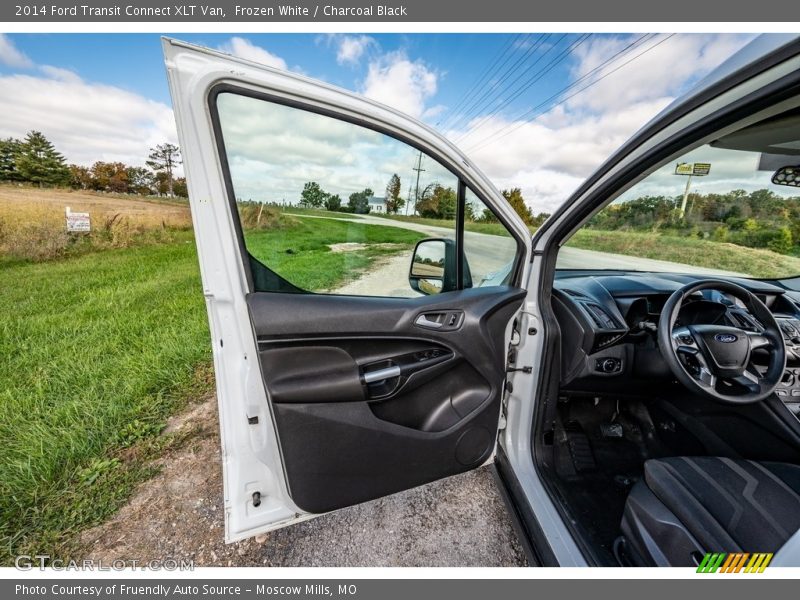 Frozen White / Charcoal Black 2014 Ford Transit Connect XLT Van