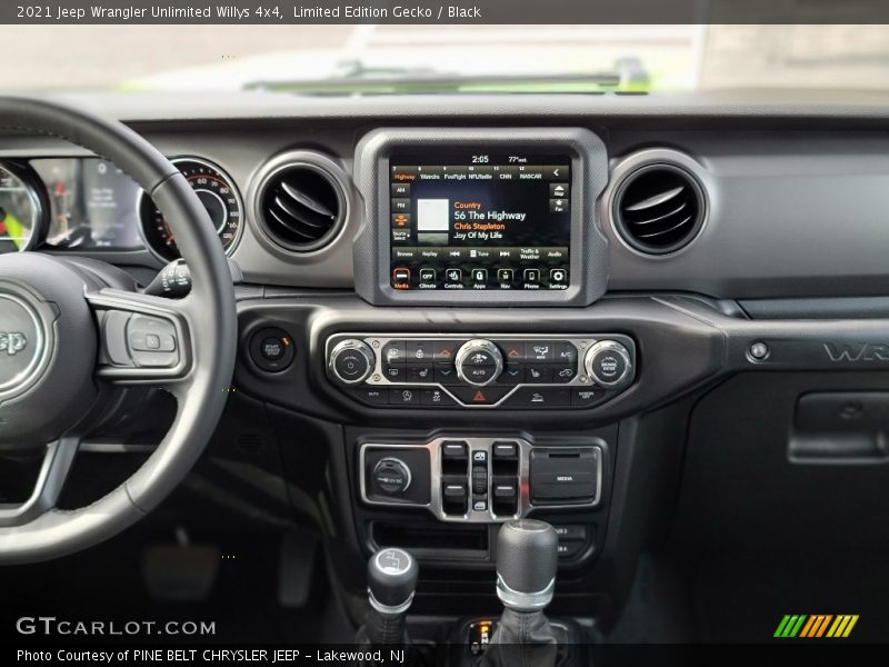 Dashboard of 2021 Wrangler Unlimited Willys 4x4