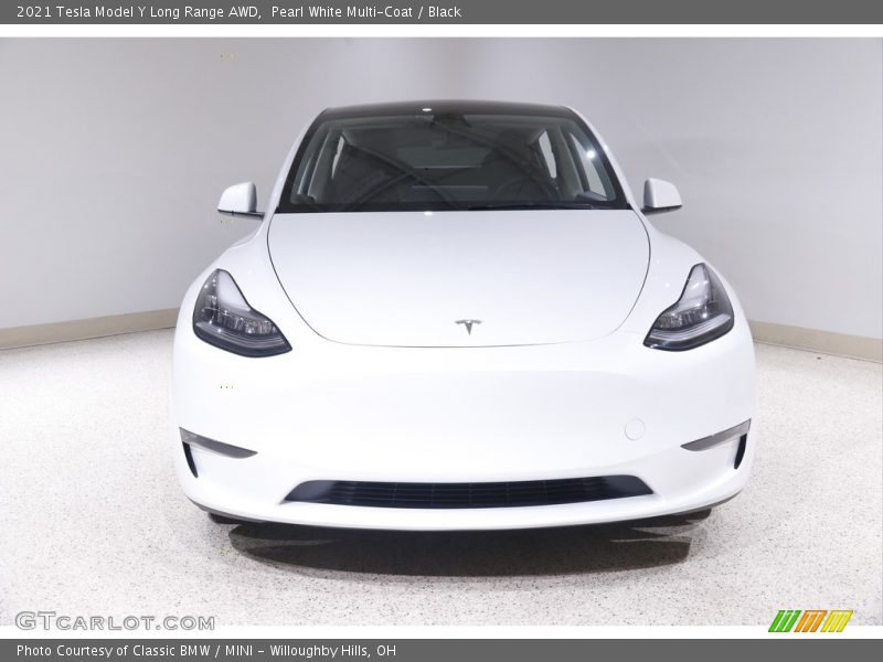 Pearl White Multi-Coat / Black 2021 Tesla Model Y Long Range AWD