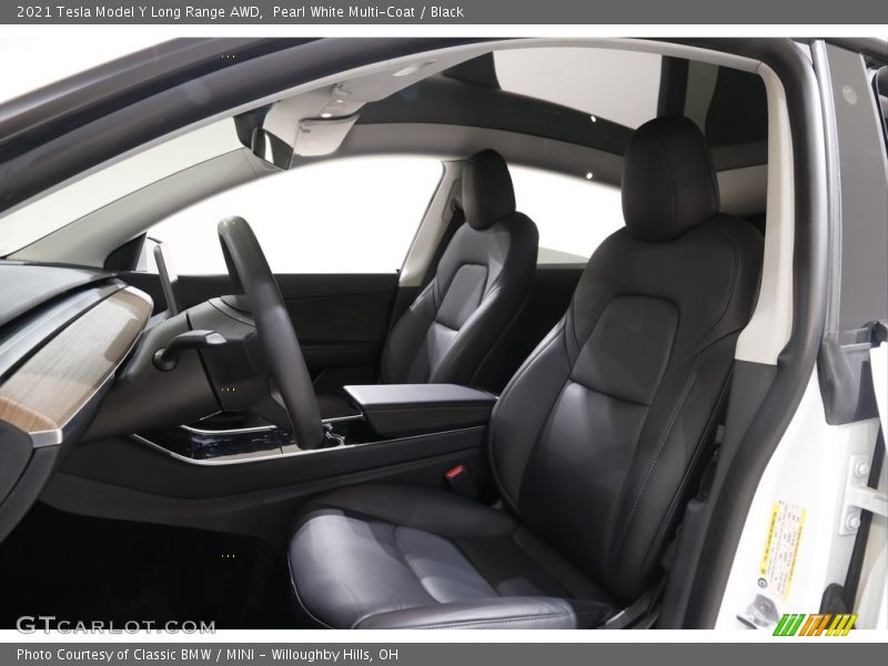 Front Seat of 2021 Model Y Long Range AWD