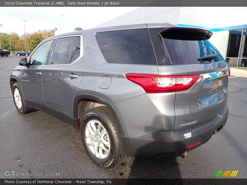 Satin Steel Metallic / Jet Black 2019 Chevrolet Traverse LS AWD