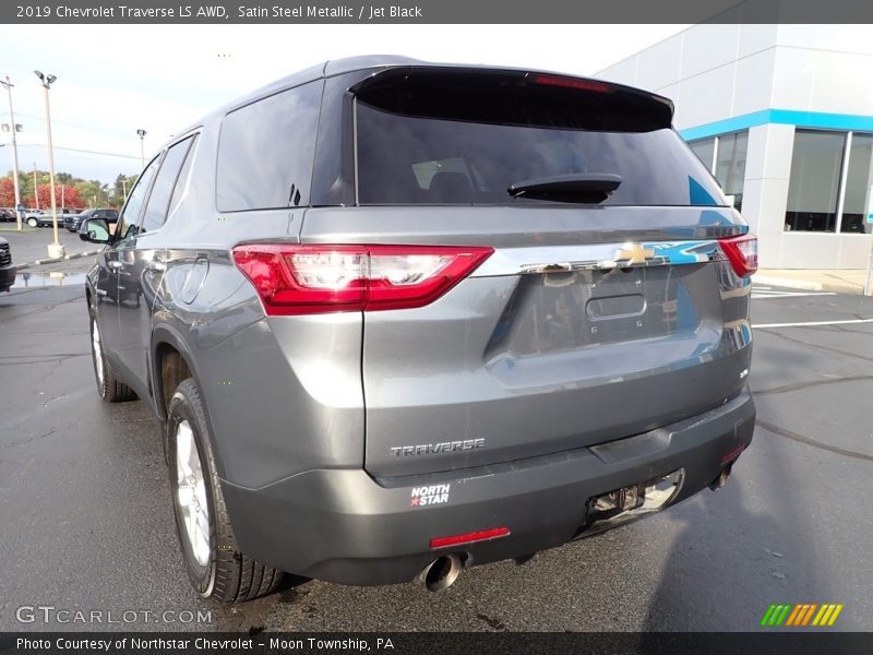 Satin Steel Metallic / Jet Black 2019 Chevrolet Traverse LS AWD