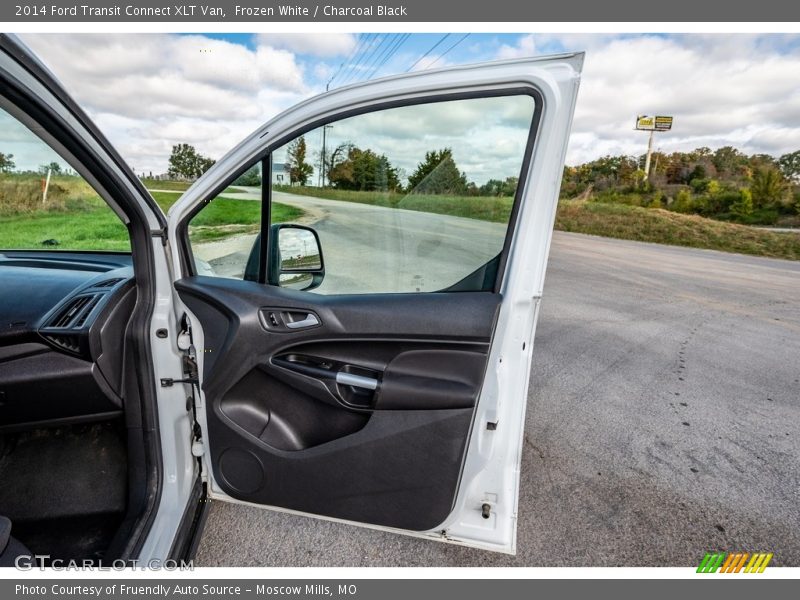 Frozen White / Charcoal Black 2014 Ford Transit Connect XLT Van
