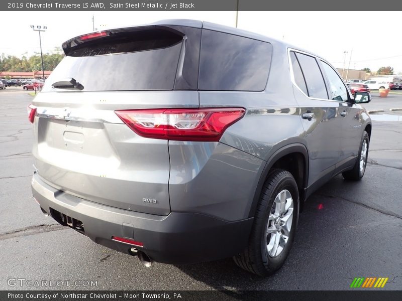 Satin Steel Metallic / Jet Black 2019 Chevrolet Traverse LS AWD