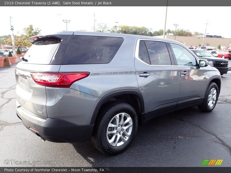 Satin Steel Metallic / Jet Black 2019 Chevrolet Traverse LS AWD