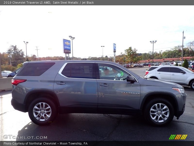 Satin Steel Metallic / Jet Black 2019 Chevrolet Traverse LS AWD