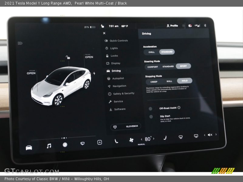 Pearl White Multi-Coat / Black 2021 Tesla Model Y Long Range AWD