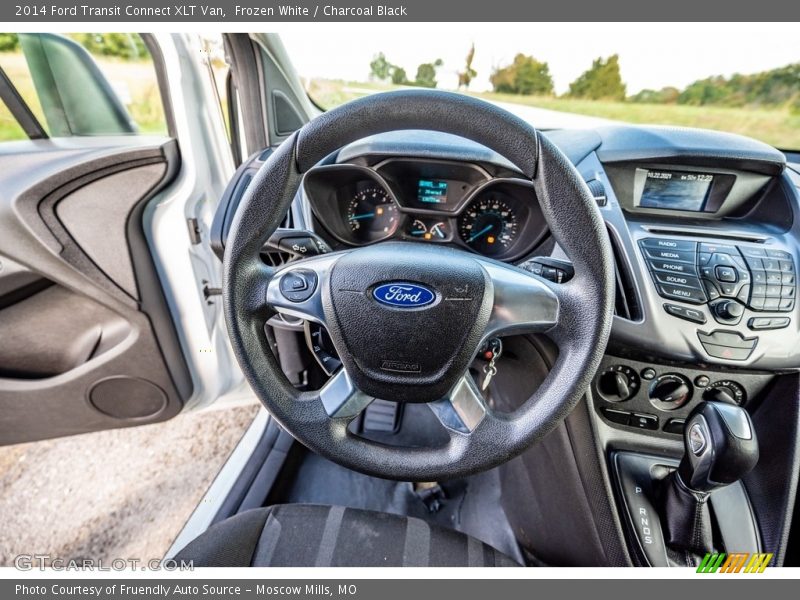 Frozen White / Charcoal Black 2014 Ford Transit Connect XLT Van