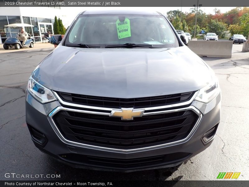 Satin Steel Metallic / Jet Black 2019 Chevrolet Traverse LS AWD